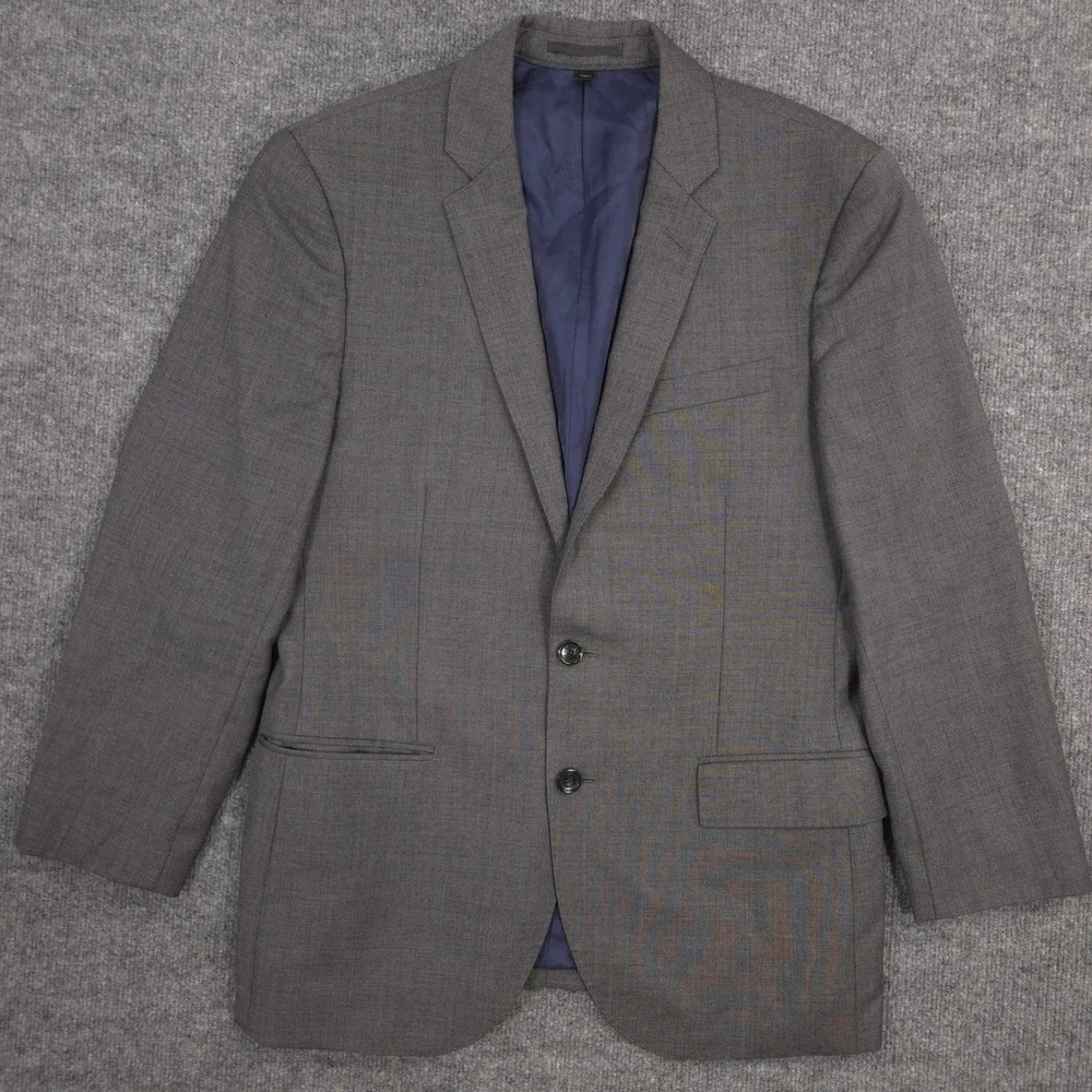 J Crew Ludlow Blazer Mens 40S Gray Italian Tollegno 1900 Worsted Wool Slim Fit